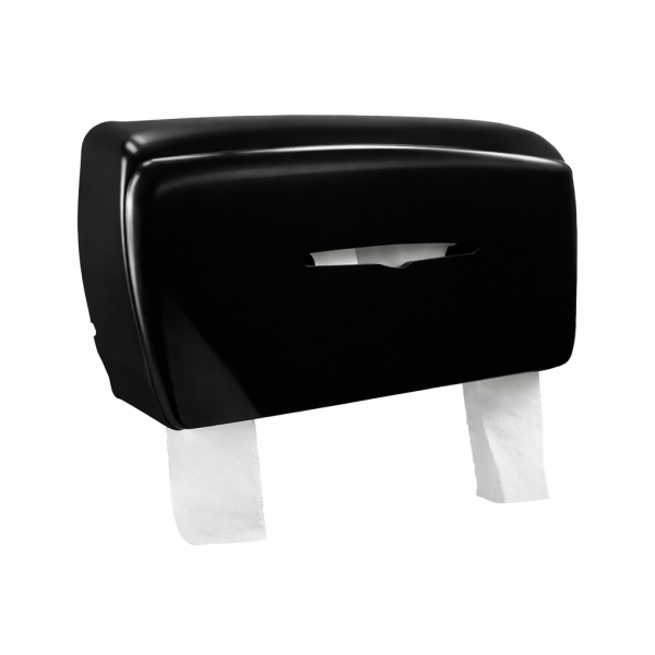 מתקן נייר טואלט אופקי זוגי-שחור