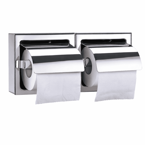 מתקן נייר טואלט זוגי אופקי-נירוסטה