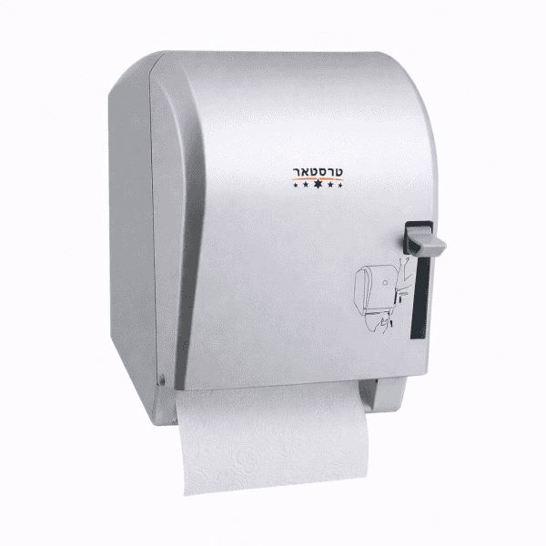 מתקן למגבת גליל בעל ידית-כסוף