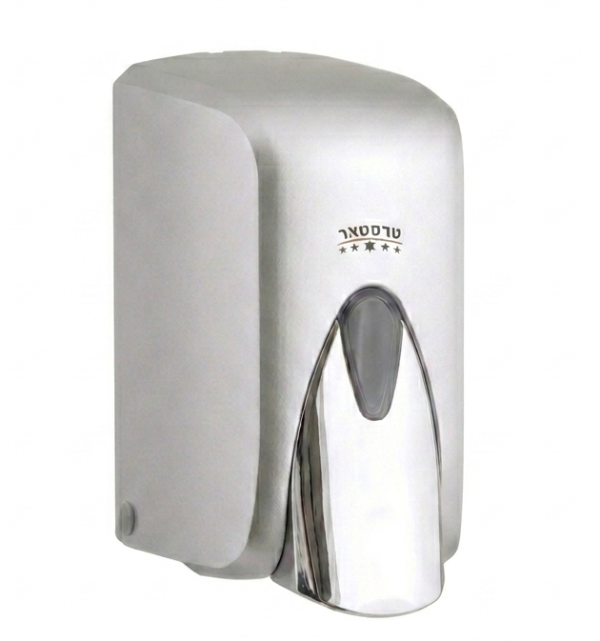 מתקן סבון נוזלי מיכל נישלף 500 סמ”ק-כסוף