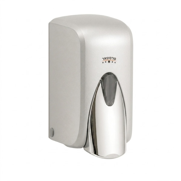 מתקן סבון נוזלי מיכל נישלף 500 סמ”ק-כסוף