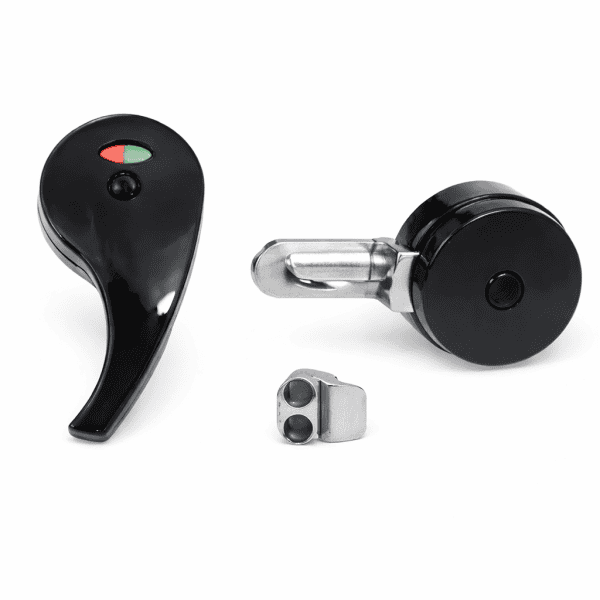 מנעול פלסטיק משולב נירוסטה דגם טיפה-שחור