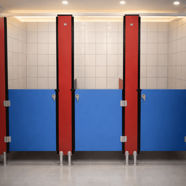 תא לפעוטונים-צבע תכלת משולב אדום,פרזול אפור