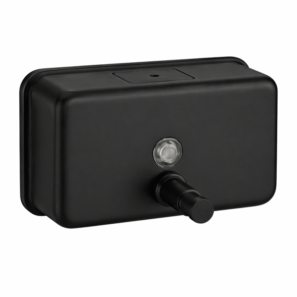 דיספנסר לסבון נוזלי אופקי 1000 סמ”ק נירוסטה-שחור מט