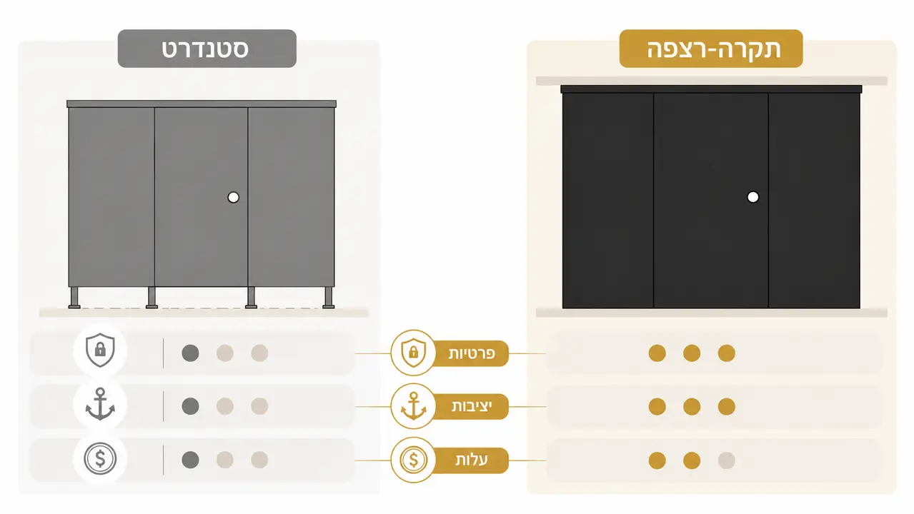 צ'ק-ליסט קצר לבחירת תאי שירותים למנהל פרויקט