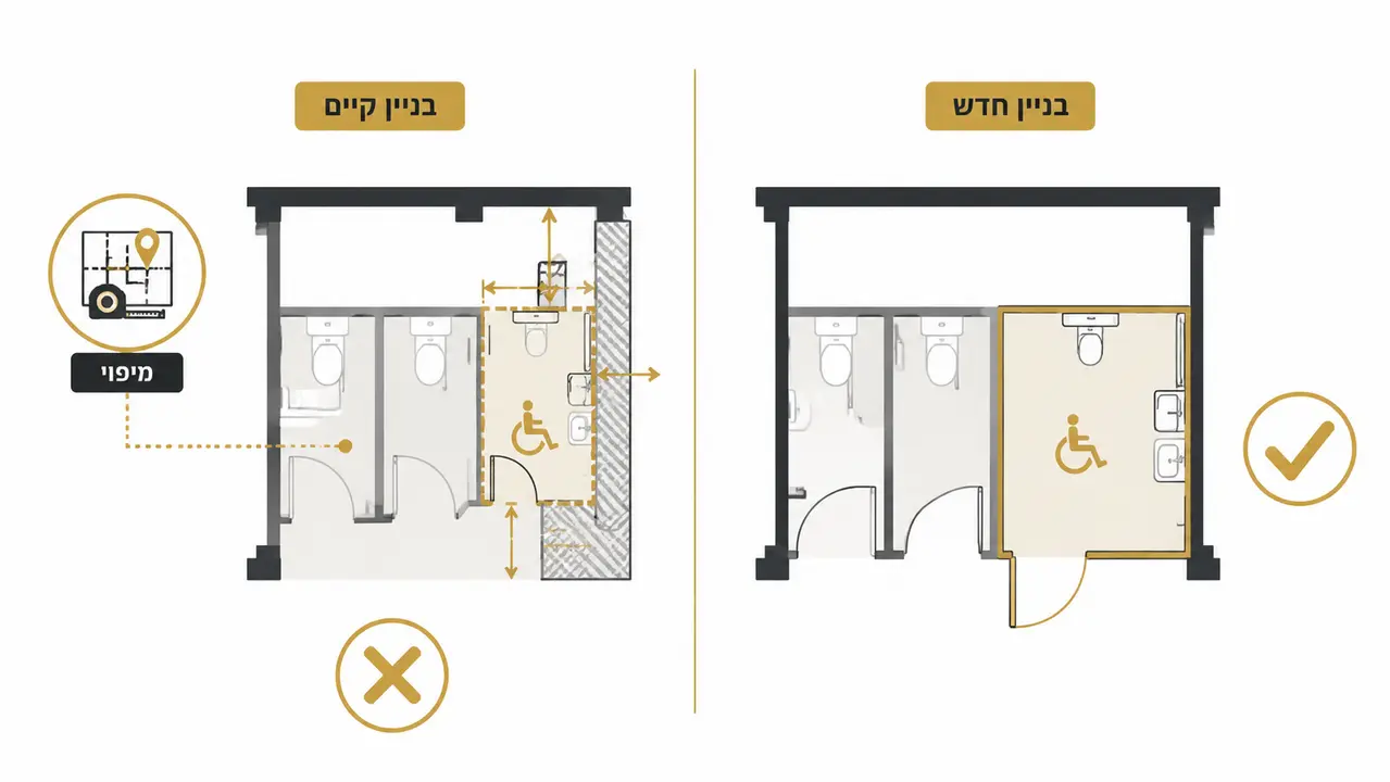 הבדלים בדרישות נגישות בין בניין קיים לבניין חדש