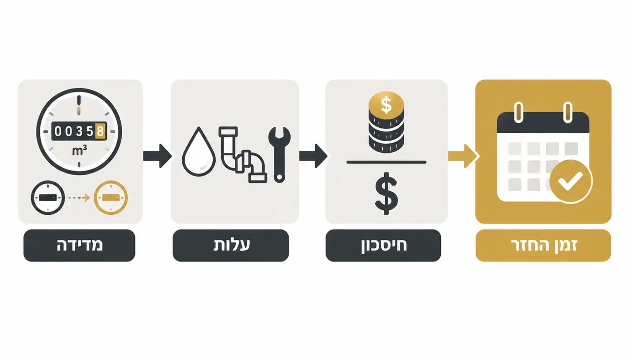 חישוב החזר השקעה לשדרוג שירותים ציבוריים לחיסכון במים