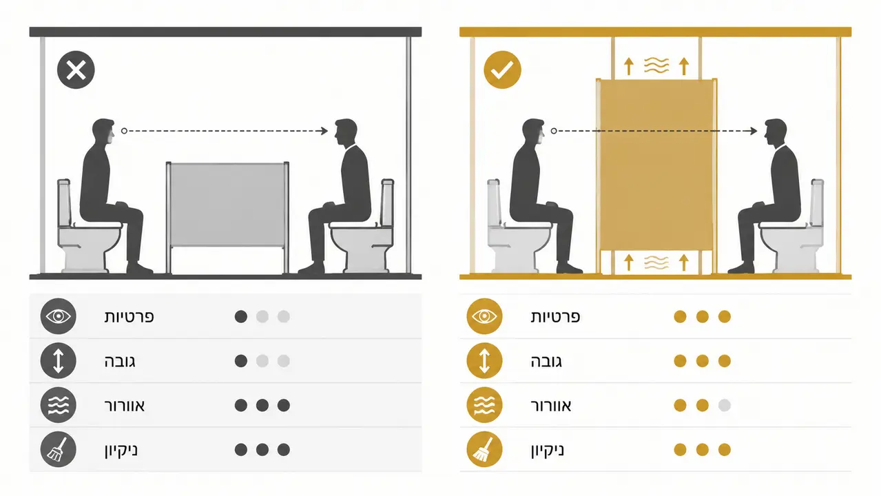 תכנון מחיצות לתלמידי חטיבה ותיכון עם דגש על פרטיות ובטיחות
