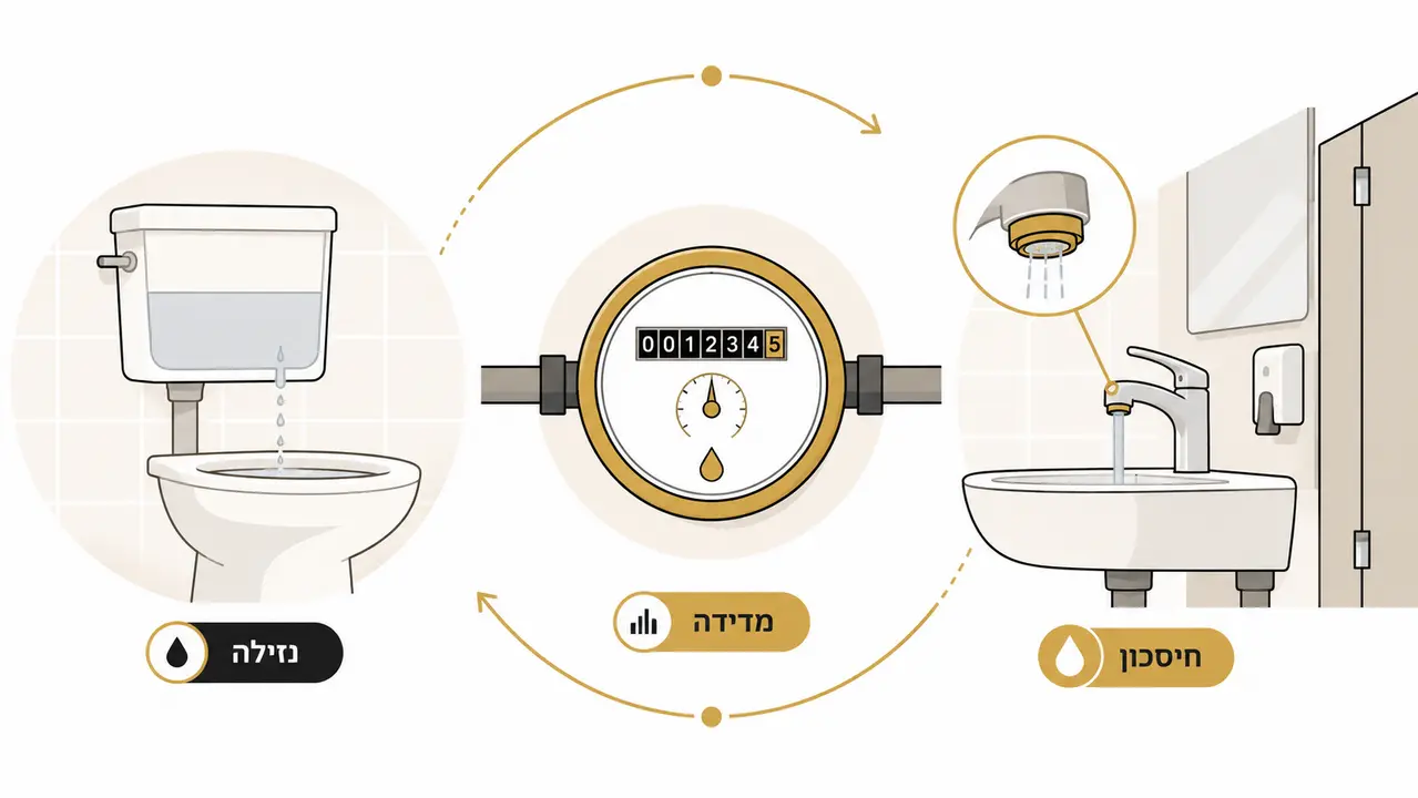 ‏דרכים יעילות להשגת חיסכון במים בשירותים ציבוריים
