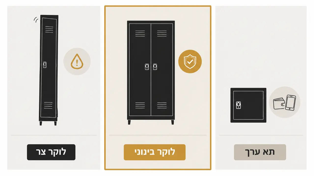 בחירת גודל לוקר מתאים לחדר כושר