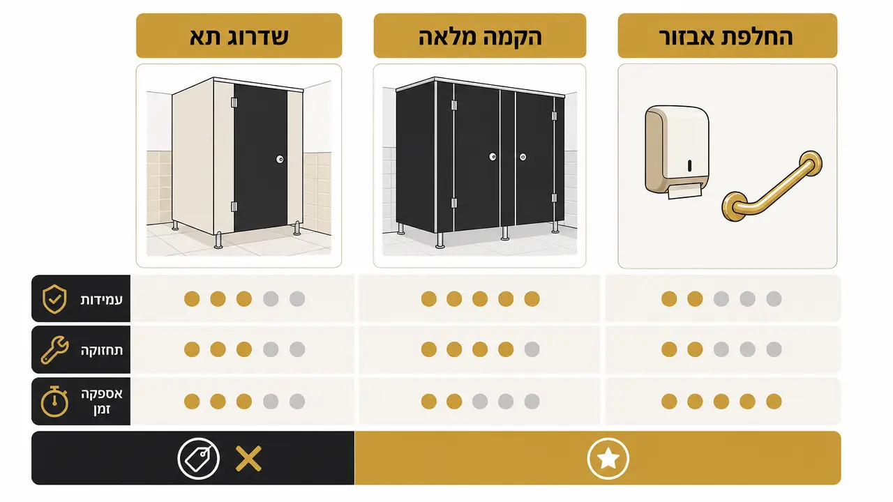 לוח זמנים להקמת תא שירותים נגיש בבית ספר