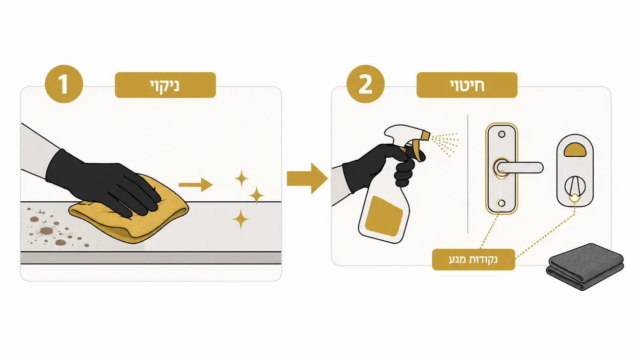 ההבדל בין ניקוי לחיטוי בתאי שירותים
