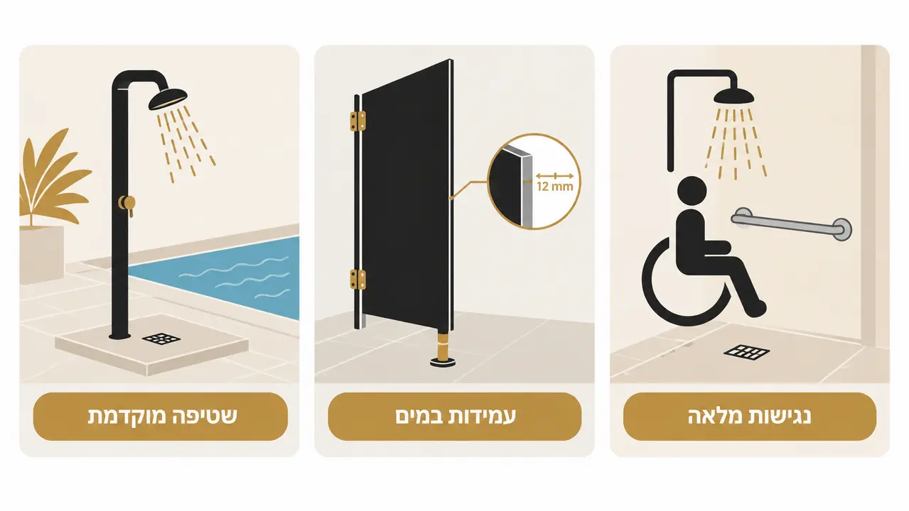 שאלות נפוצות על מקלחות לבריכה במלון