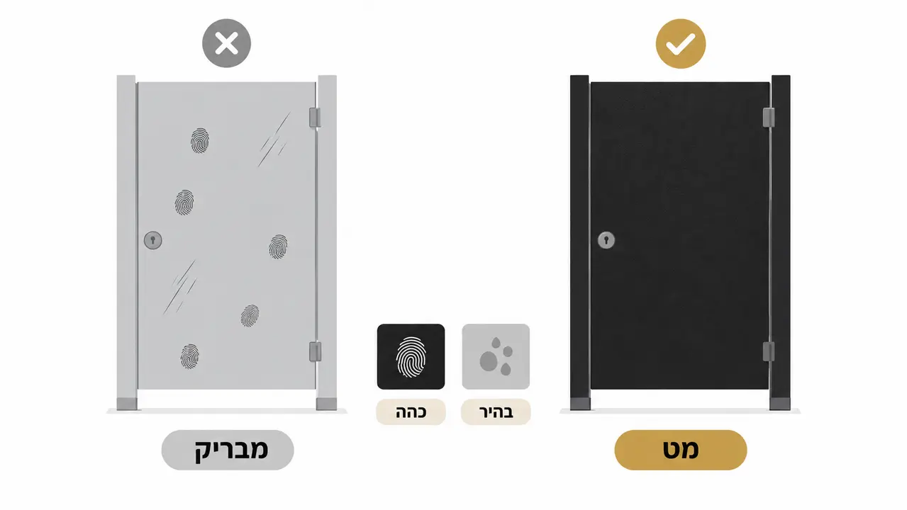 עיצוב וגימורים של תאי שירותים בכניסה למלון