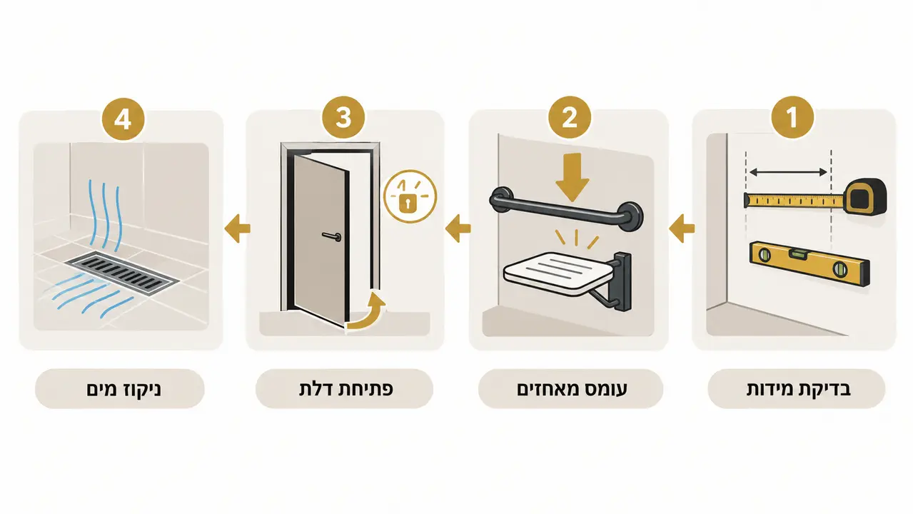 בדיקת מסירה של חדר נגיש במלון לפני פתיחה