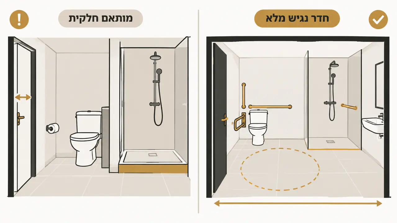 ההבדל בין חדר נגיש לחדר מותאם חלקית במלון