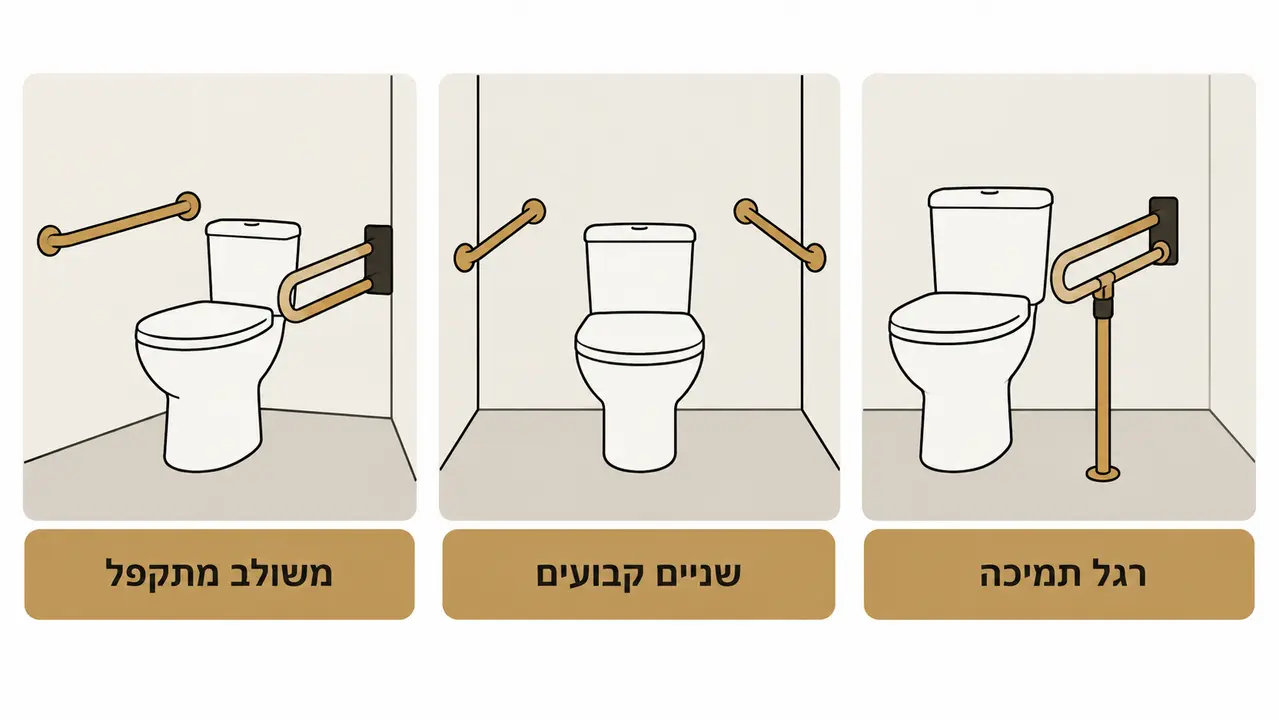 סוגי מאחזי נכים לחדרי רחצה נגישים במלונות